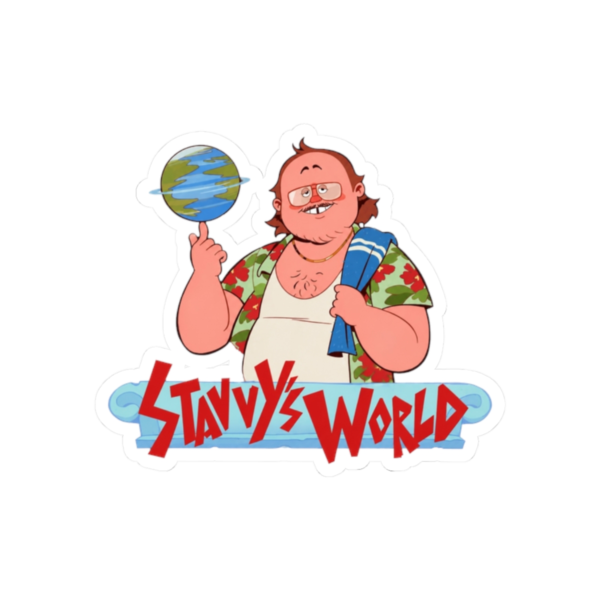 Stavvy's World Sticker | Stavros Halkias - alternate angle 3, merchandise